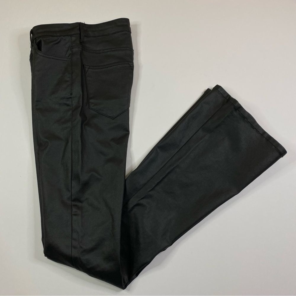 Edikted Feaux Leather High Rise Flare Pants Women's 25x32 Y2K Pop 80's Rocker